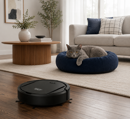 Smart Robot Vacuum Cleaner – Automatic Vacuum Cleaner for Hard Floors & Low-Pile Carpets - Powerful Robot Vacuum for Everyday Home Cleaning