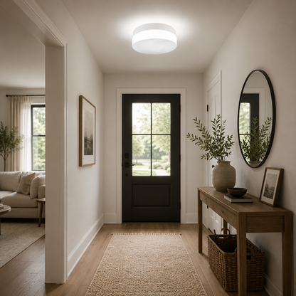 12-Inch LED Flush Mount Ceiling Light - 24W Modern Round Low Profile Ceiling Light Fixture for Bedroom, Kitchen, Hallway, Living Room, and Dining Room