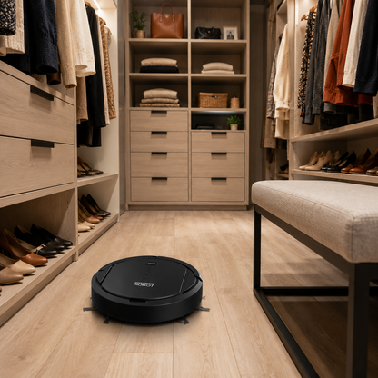 Smart Robot Vacuum Cleaner – Automatic Vacuum Cleaner for Hard Floors & Low-Pile Carpets - Powerful Robot Vacuum for Everyday Home Cleaning