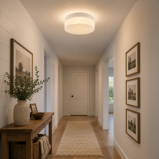 12-Inch LED Flush Mount Ceiling Light - 24W Modern Round Low Profile Ceiling Light Fixture for Bedroom, Kitchen, Hallway, Living Room, and Dining Room